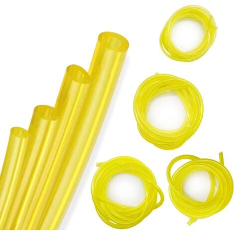 Set di 4 tubi del carburante da 1,5 metri (diametro 3 x 6 mm, 3 x 5 mm, 2,5 x 5 mm, 2 x 3,5 mm) per decespugliatore motosega, tubo flessibile del carburante durevole