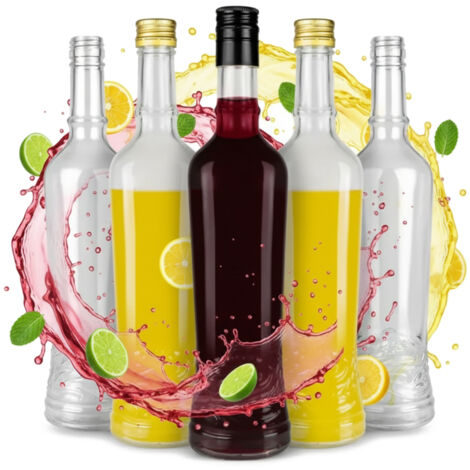 SET DI 40 BOTTIGLIE DI VETRO TOAST 500ml CON TAPPO PER LIQUORI, ALCOL, VINO
