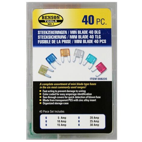 Set di 40 fusibili per mini auto