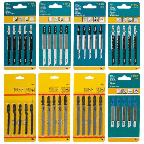 Set di 40 lame per sega T118A/ T111C/ T101B/ T101AO/ T119BO/ T101D/ T144D/ T101BR,con custodia per tagliere Legno, Plastica e Metallo