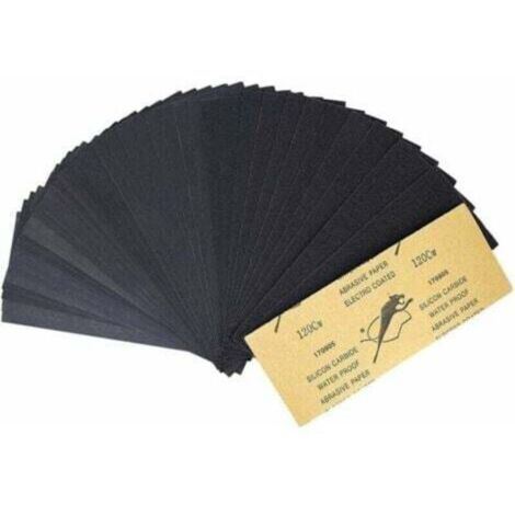 Set di 45 fogli di carta vetrata, grana da 80 a 3000, carta vetrata a umido e a secco, foglio abrasivo per levigatura di autoveicoli, lucidatura di metalli, plastica, mobili, legno, 9 x 3,6"