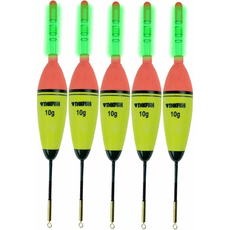 Set di 5 boe da pesca e boe da 10 g + 8 tappi per