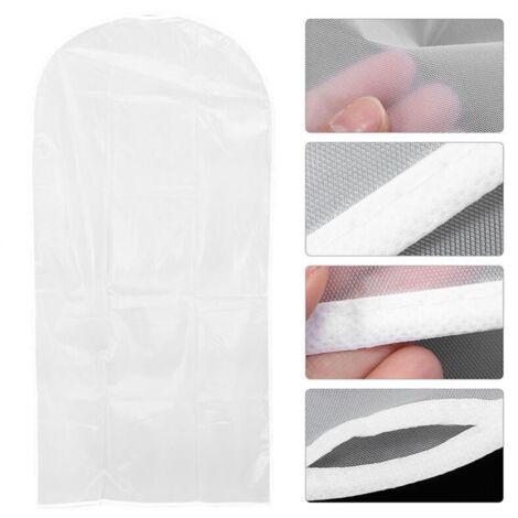 Set di 5 coperture antipolvere per abiti appesi, coperture protettive per abiti e cappotti, borsa portaoggetti 60x80 cm