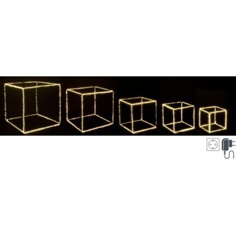 Set di 5 cubi decorazione natalizia uso interno luce per natale con microled