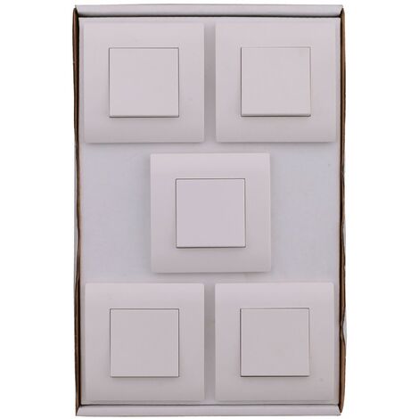 Set di 5 deviatori completi base, colore bianco Centrale Brico