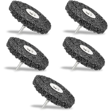 Set di 5 dischi abrasivi - 100 mm - Per smerigliatrici angolari - Saldature arrugginite - Pulizia e rimozione - Nero