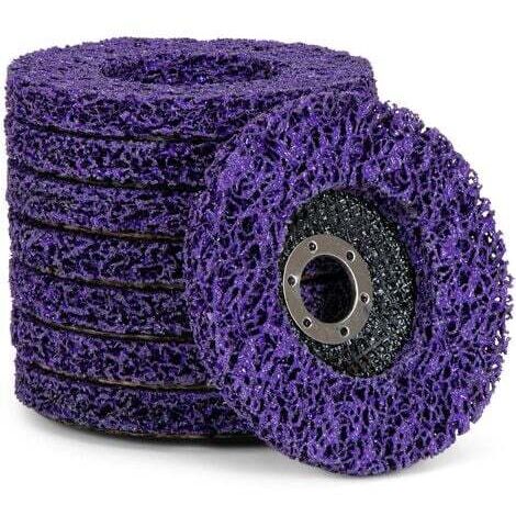Set di 5 dischi di pulizia per smerigliatrici angolari, CSD, grossolani, diametro: 125 mm, viola