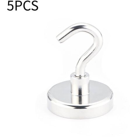 Set di 5 ganci magnetici al neodimio ad alta resistenza, capacità di carico di 36 kg (79 libbre), per casa, cucina, ufficio e posto di lavoro
