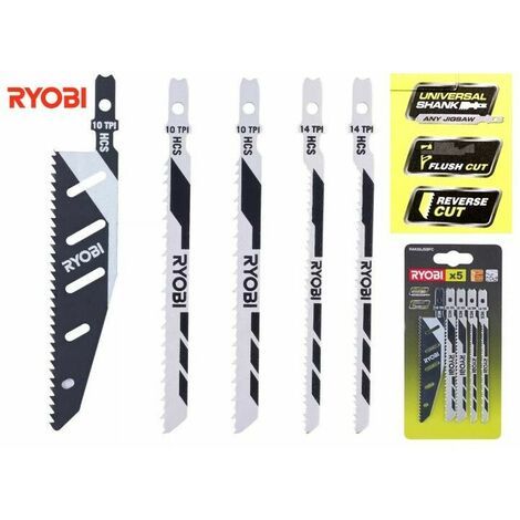 SET DI 5 LAME MISTE PER SEGHETTO ALTERNATIVO UNIVERSALI 102 mm RYOBI