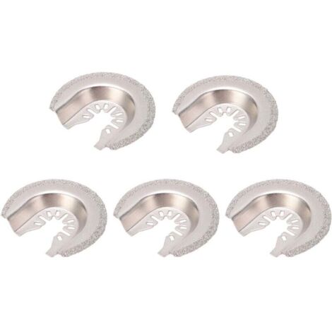 Set di 5 lame oscillanti universali in carburo diamantato per la rimozione di piastrelle, cemento e stucco in muratura