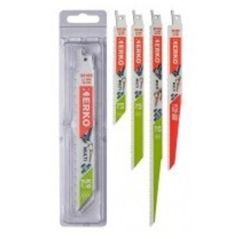 Lame di sega a nastro bi-metalliche multiuso, designazione 5 lame dentatura 10 TPI (2,5 mm), dimensioni 228 x 22 x 1,6 mm