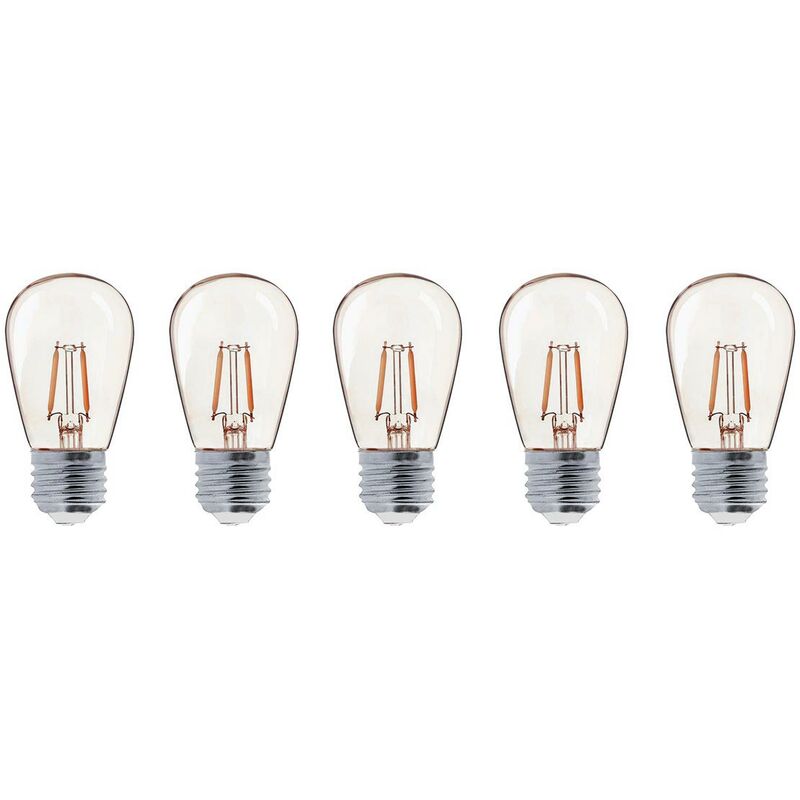 Image of Set di 5 lampadine vintage E27 party bulb filament - Blanc