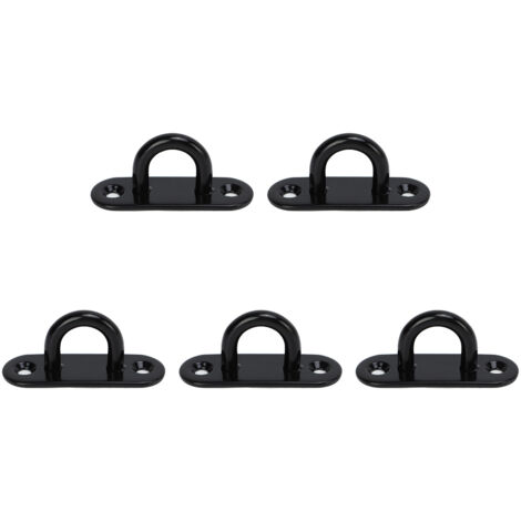 Set di 5 occhielli di fissaggio ovali neri da 6 mm (0,24 pollici) in acciaio inox per soffitti e porte. Ganci da soffitto rinforzati e portanti.