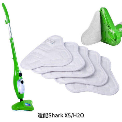 Set di 5 panni in microfibra lavabili – Compatibili con la scopa a vapore H2O Mop X5 – Pulizia efficace dei pavimenti duri