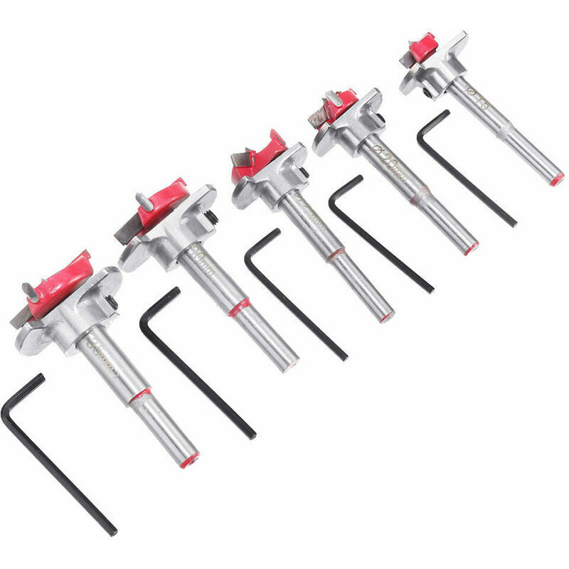 Set di 5 punte da trapano Forstner 15 20 25 30 35
