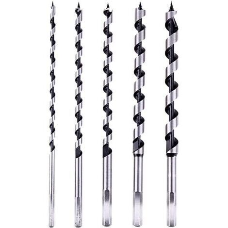 Set di 5 punte da trapano per legno da 23 cm - Punte esagonali per viti da legno, misure 6/8/10/12/14 mm, kit di foratura di precisione