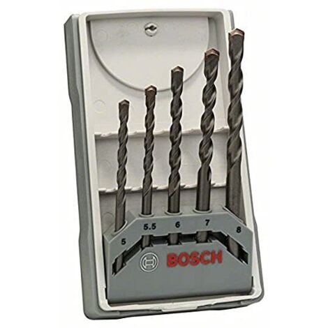 Set di 5 punte per calcestruzzo CYL-3, 5–8 mm
