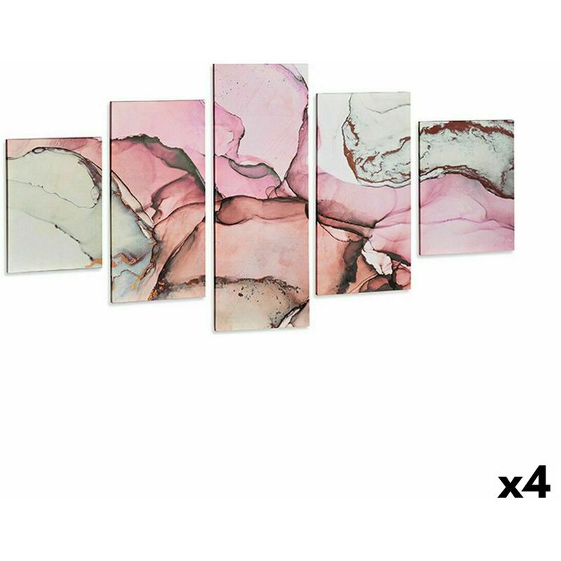Image of Gift Decor - Set di 5 quadri Tela Marmo Rosa (4 Unità)
