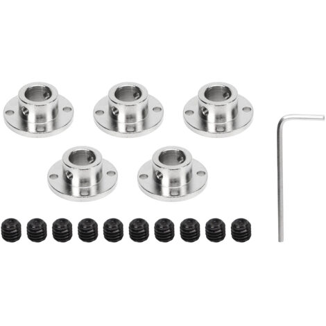 Set di 5 raccordi flangiati per albero di guida, diametro interno 12 mm