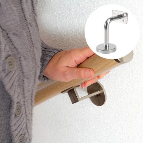 Set di 5 staffe per corrimano in acciaio inox - Supporti per corrimano a parete per scale interne ed esterne, ringhiere per scale in legno, ringhiere per scale (6x8x5cm/2.7x3.1x2.0in)