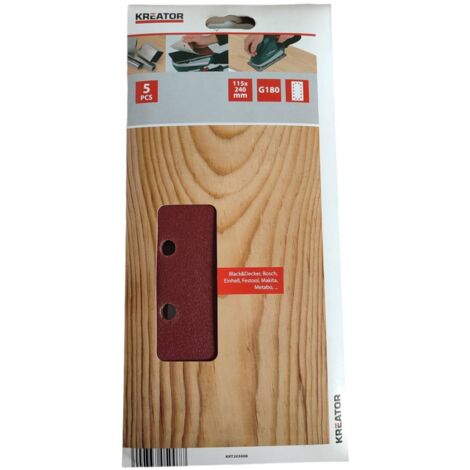 Set di 5 tamponi a strappo perforati (ovale) - grana 180 - 115 x 230 mm Kreator