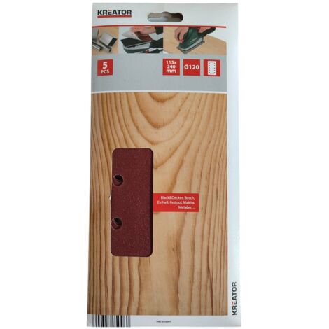 Set di 5 tamponi a strappo perforati (ovali) - grana 120 - 115 x 230 mm Kreator