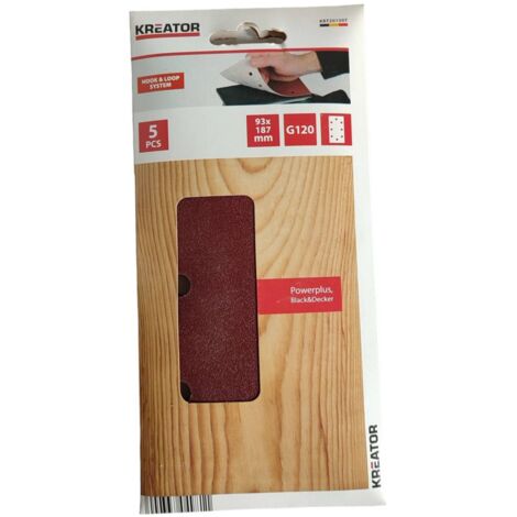 Set di 5 tamponi a strappo perforati (ovali) - grana 120 - 93 x 187 mm Kreator