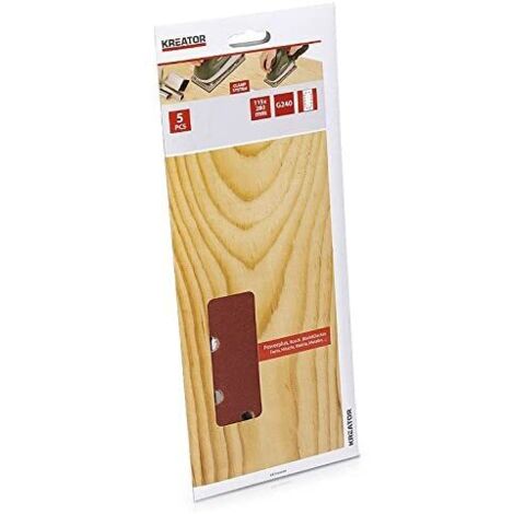 Set di 5 tamponi a strappo perforati (paralleli) - grana 240 - 93 x 185 mm Kreator