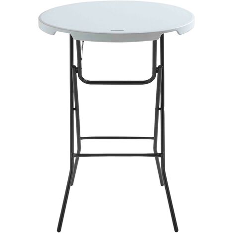 Table Pliante Home Discount 5 Pieds - Blanche - 120cm Polyvalente Intérieur Extérieur
