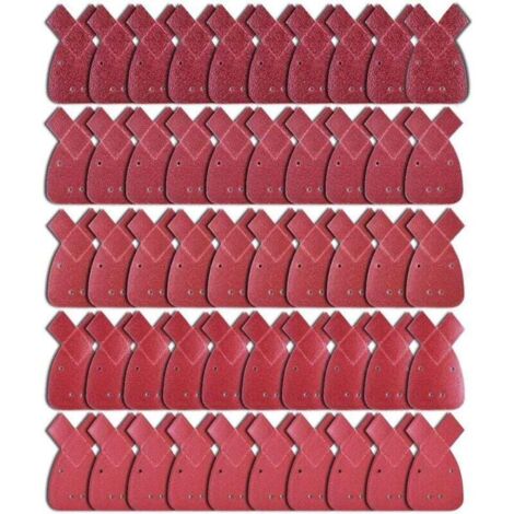 Set di 50 lijas triangolari da 170 x 140 x 95 mm, compatibili con ratón lijadora DNX148751, grane 40, 60, 80, 120 e 240.