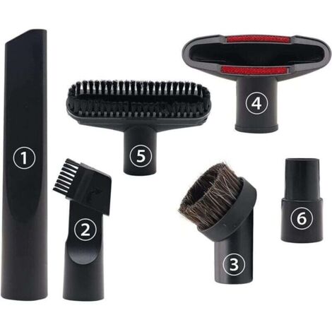 Set di 6 accessori per aspirapolvere, adatto per aspirapolvere da 32 mm e 35 mm, per bocchette di aspirazione Karcher, Rowenta, Hoover, Xoiture, Bosch, Miele