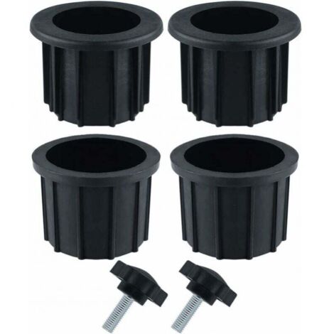 Set di 6 accessori per ombrellone da balcone, 4 anelli per fori per ombrellone e 2 viti a bottone, accessori per portaombrellone per tavolo da patio, balcone e terrazza.
