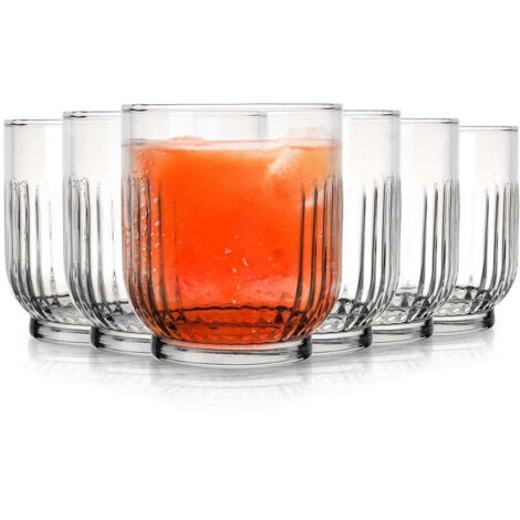 Set di 6 bicchieri da 300 ml, vetro spesso per bevande