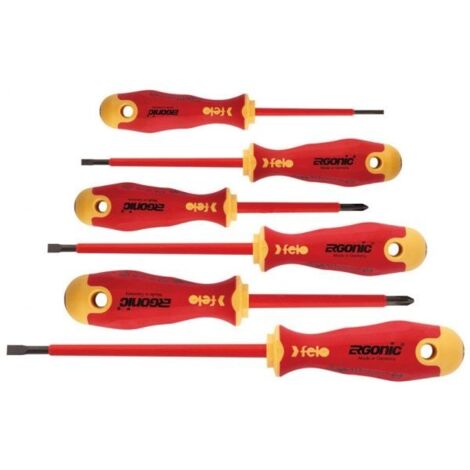 Set di 6 cacciaviti FELO - Ergonic VDE + magnetizzatore
