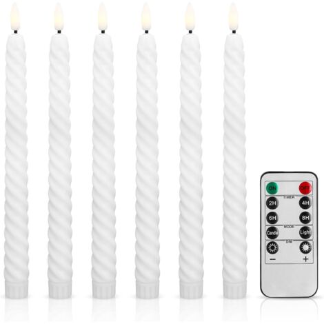 Set di 6 candele LED galleggianti senza fiamma con funzione e telecomando per decorazioni natalizie, decorazioni per la casa, matrimoni, feste 2x25 cm