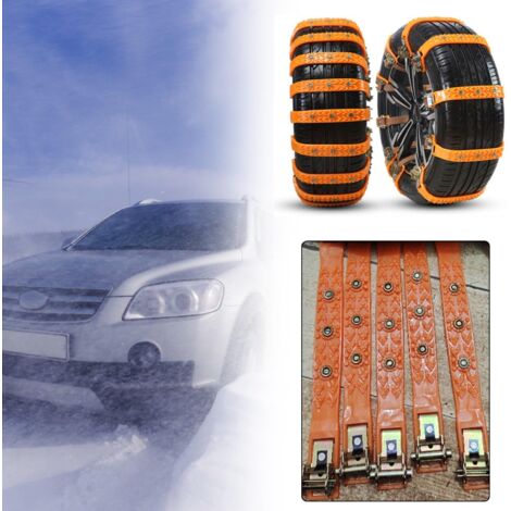 Set di 6 catene da neve antiscivolo universali per auto - Per SUV, auto, furgoni, ecc.
