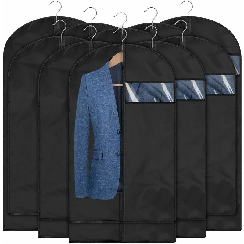 Set di 6 copri indumenti di qualità premium nero 3...