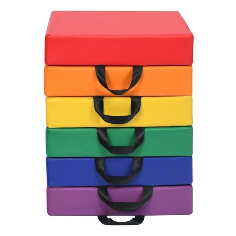 Set di 6 cuscini quadrati per sedia per bambini cuscini da pavimento cuscini da seduta