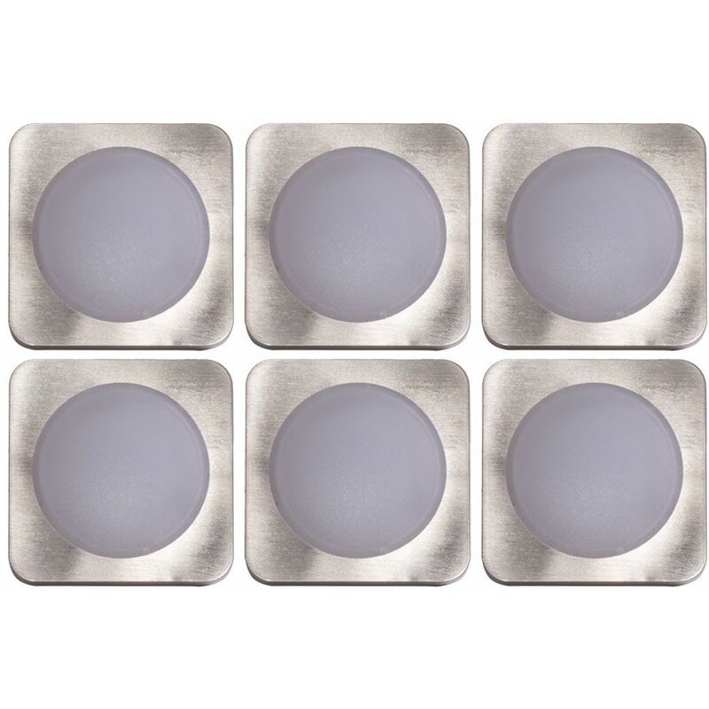 Image of Set di 6 faretti da incasso a LED plafoniere argento illuminazione soggiorno corridoio faretti faretti angolari cartone danneggiato