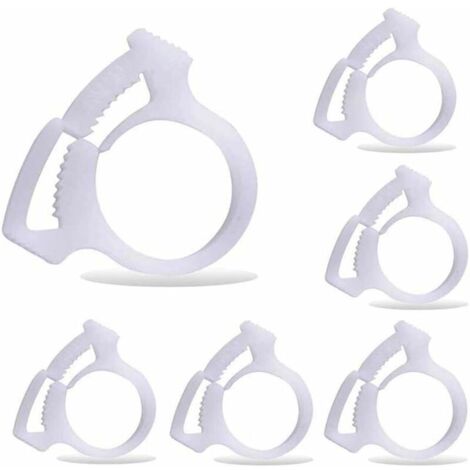 Set di 6 fascette stringitubo B15 per pulitori per piscine, adatte ai modelli Polaris 180, 280, 360, 380 e 480.