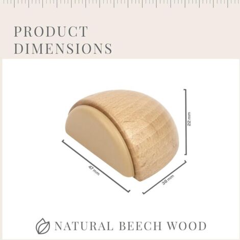 Set di 6 fermaporta - Fermaporta adesivi in legno per pavimenti e parquet - Fermaporta adesivo - Fermaporta