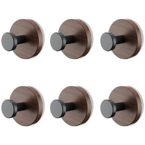 Set di 6 ganci a ventosa in plastica riutilizzabili, per il montaggio a parete, per asciugamani, vestiti e altri accessori da bagno e da cucina. Non richiede fori per l'installazione.