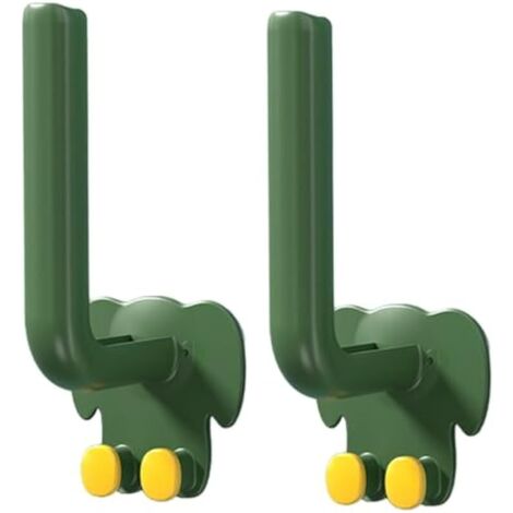 Set di 6 ganci da parete a forma di elefante - verdi, ganci adesivi per vestiti, ganci adesivi da parete, ganci da cucina, ganci adesivi da parete multiuso, adatti per vestiti, scarpe, borse e utensil