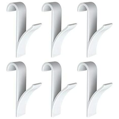 Set di 6 ganci per asciugamani - Bianco