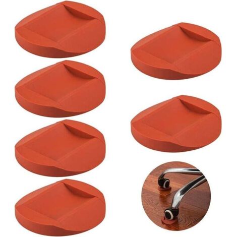 Set di 6 gommini antiscivolo per rotelle di mobili, divani e letti, adatti a tutti i tipi di pavimenti