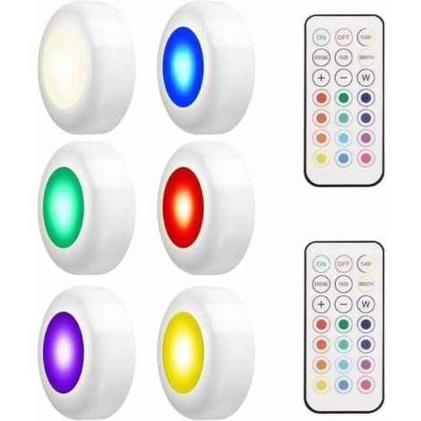 Set di 6 luci LED wireless sottopensile da 18 W per cucina, con telecomando, impermeabili IP44.
