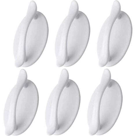 Set di 6 maniglie autoadesive bianche per porte, finestre e armadi.