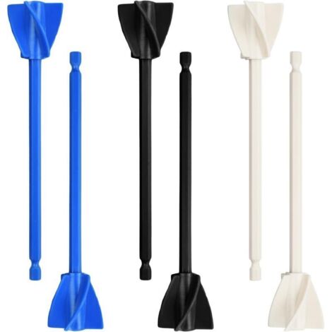 Set di 6 miscelatori per resina epossidica, accessorio per miscelatore di resina, miscelatore per vernici in resina, set di miscelazione in silicone, vernice - bianca, nera, blu