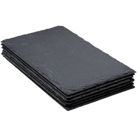 Set di 6 piatti 18x30 cm ardesia