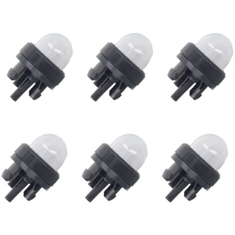 Set di 6 pompette di adescamento per carburatori di piccole motoseghe elettriche a 2 tempi, compatibili con i modelli P136, PP136E e PP330.